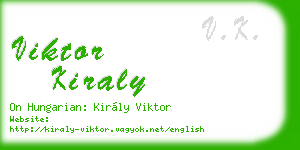 viktor kiraly business card