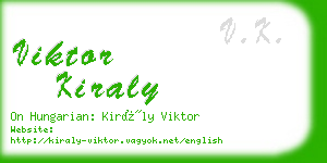viktor kiraly business card